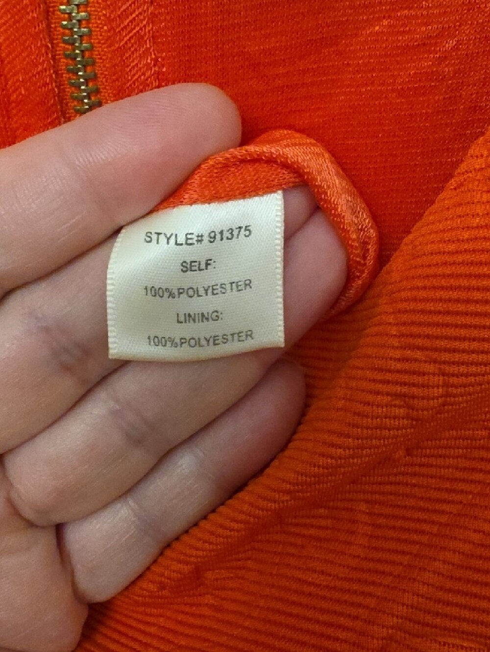 Under Skies Orange Textured Floral Sleeveless Mini Dress With Pockets SZ S - Picture 5 of 6